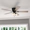 Vaxcel Brayton Black Transitional 3-Light Flush Mount Ceiling Fan, Pull Chain, Reversible Blades F0116 - alternate 4